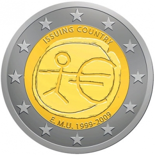 2 EURO 2009	10 jaar EMU	UNC Malta